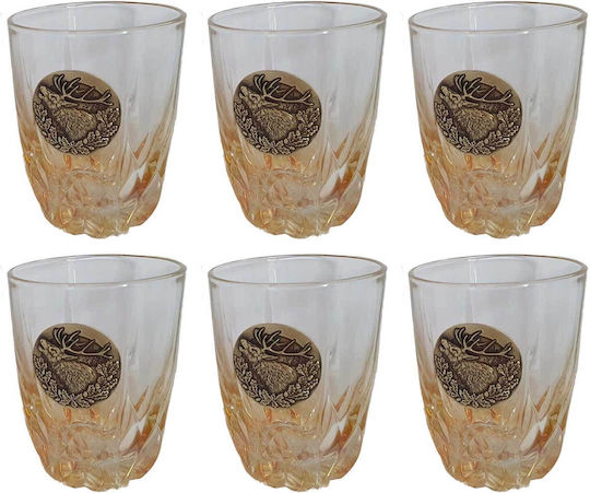 Golden Fox Fire Set Pahare Whiskey Din Sticlă Galben Miere 280ml 6 Bucăți Golden Fox Fire Set Pahare Whiskey Din Sticlă Galben Miere 280ml 6 Bucăți