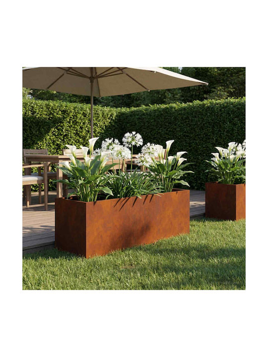vidaXL Metallischer Blumentopf Rusty 40x20x20cm