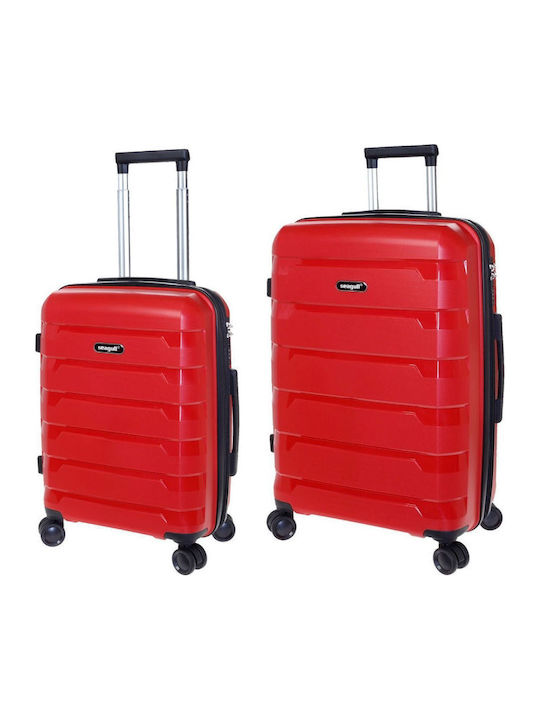 Seagull Suitcases Hard Red Set 2pcs