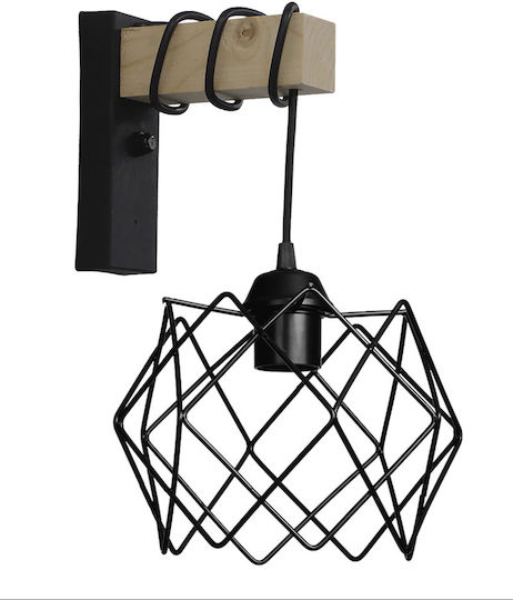 Heronia Heronia Wandleuchte mit E27 Fassung Schwarz 27cm
