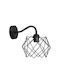 Heronia Wall Lamp with E27 Bulb Base Black 25cm