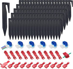 Set 125 Lawn Mower Robot Accessories Waterproof Perimeter Cable Connectors Connection Clips Ground Fixing Stakes Compatible Husqvarna Gardena Worx Bosch Lawn Mowing Robots Repair Boundary Extension Kit