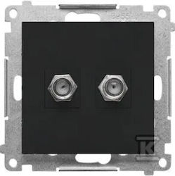 Simon 55 Dual F-type Antenna Jack Modul Individ...