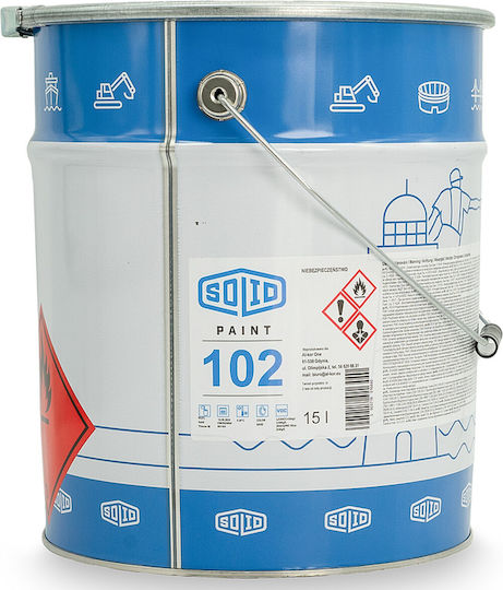Solidpaint 102 Rustproof Anti-corrosion Paint Metal Iron 15 L Colors Ral 3000
