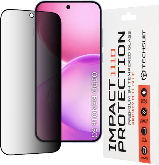 Techsuit 111d Privacy Full Glue Oppo Reno16 Reno16 Pro Black