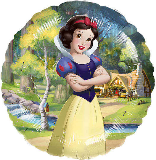 Geburtstags Luftballon Disney Prinzessin Folie Weiß 45cm