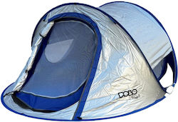 Polo Summer Camping Pop Up Blue Tent for 2 People 220x135x95cm Polo Summer Camping Pop Up Blue Tent for 2 People 220x135x95cm