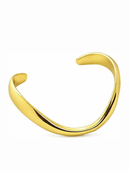Theodora's Jewellery Women's Gold Plated Steel Handcuff Bracelet JT-B1012-47-Gold