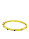 Mertzios.gr Women's Silver Gold Plated Handcuff Bracelet with Zircon