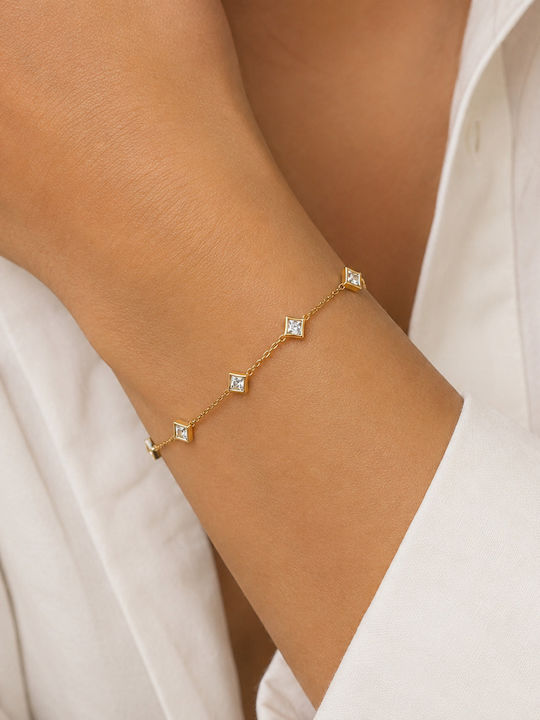 Ioannis Kosmima Damen Armband aus 9K Gold mit Zirkon