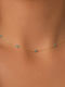 Ioannis Kosmima Necklace From 9 K Gold With Light Blue Zircon