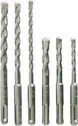 Mega Set of 6 Drills with SDS Plus Shank for Masonry