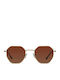 Meller Endo Unisex Sunglasses with Gold Metallic Frame and Gold Polarized Lens EN3-GOLDKAKAO