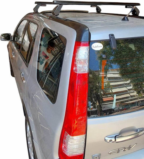 Hermes Car Roof Bars Aluminum Black Set with Roof Rack Legs and Lock Honda CR-V 2002-2006 2 Pieces