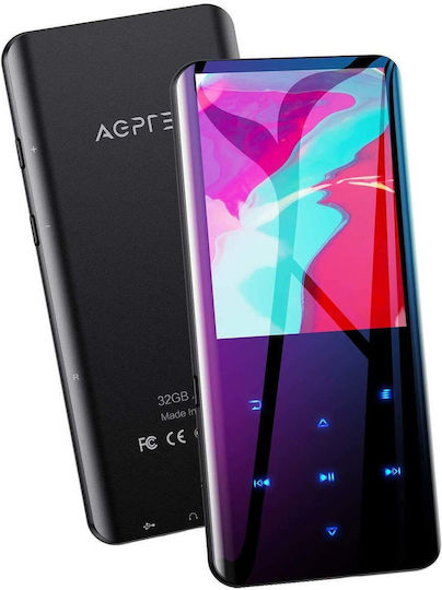 Agptek MP3 Player (32GB) cu Ecran LCD 2.4" Negru X001EQM9RJ
