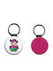 Breloc Rotund Din Piele Kpop Demon Hunters Sclipici Fuchsia