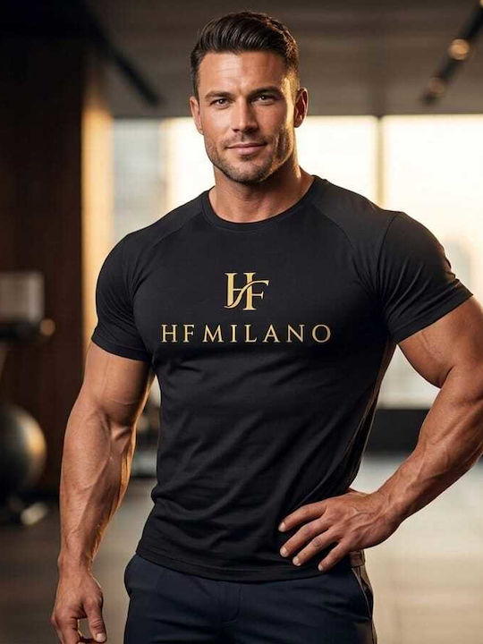 HF Milano Comfort Αθλητικό T-shirt Μαύρο