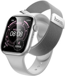 Hoco Y42 Smartwatch με Παλμογράφο (Ασημί)