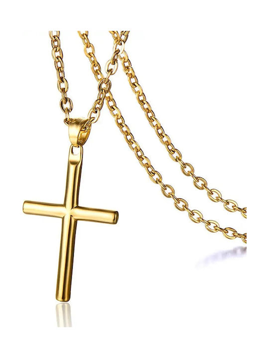 Legend Accessories Ατσάλινος Σταυρός Επιχρυσωμένος Legend Accessories Ατσάλινος Σταυρός Επιχρυσωμένος
