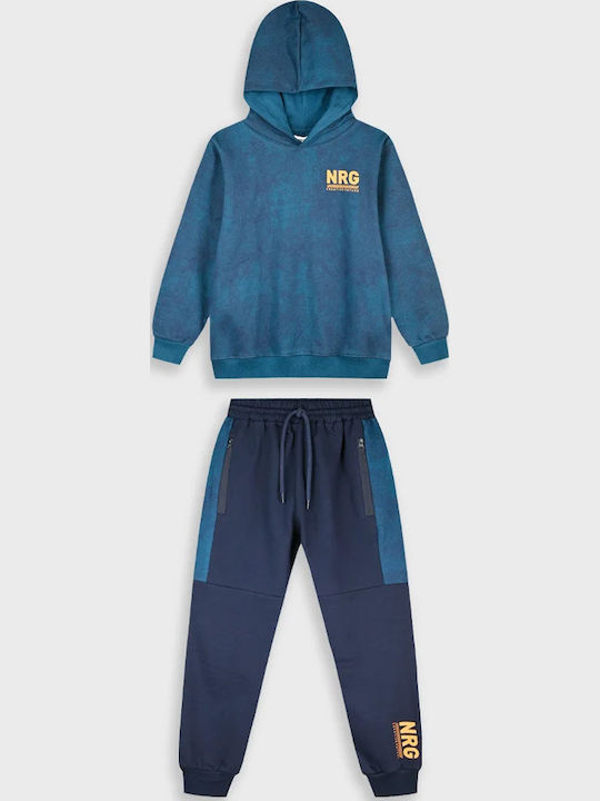Energiers Kinder Sweatpants Set Mit Bluse Petrol Blau Energiers Kinder Sweatpants Set Mit Bluse Petrol Blau