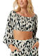 Damen Crop Top Grün ITJ12179_GRÜN