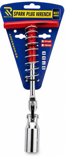 Rchang Zündkerzenwerkzeug 21mm Flexibler Schaft T-Griff