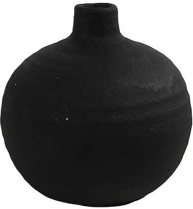 Ceramic Black Bottle Vase 16.5x16.5