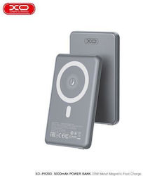 XO PR293 MagSafe Външна батерия 5000mAh 20W с USB-C Порт Сив