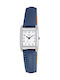 Q&Q Women's Battery Watch with Blue Leather Strap