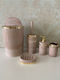 SteweHome Plastic Bathroom Brush and Bin Set 5lt