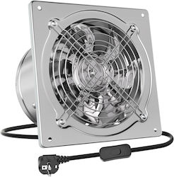 Microlink Ventilator de baie de perete gri Microlink Ventilator de baie de perete gri