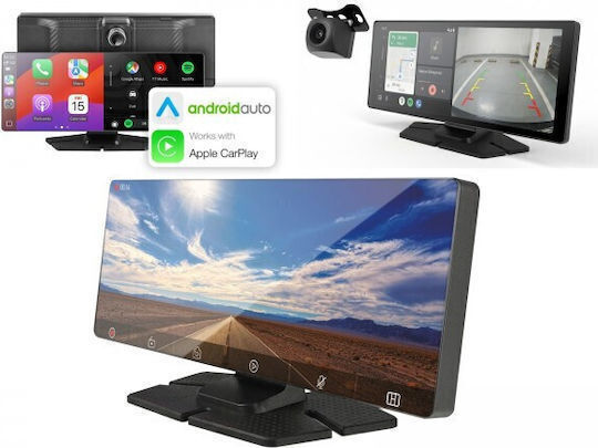 Trevi Mdv-1000 Преносим Автомобилен Дисплей 10.26" Безжичен Apple Carplay Android Auto Dash Cam и Камера за Задно Виждане