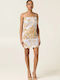Summer Mini Slip Dress Beige