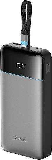 Cuktech LPB252N Външна батерия 25000mAh 120W с USB-A Порт и USB-C Порт Сив
