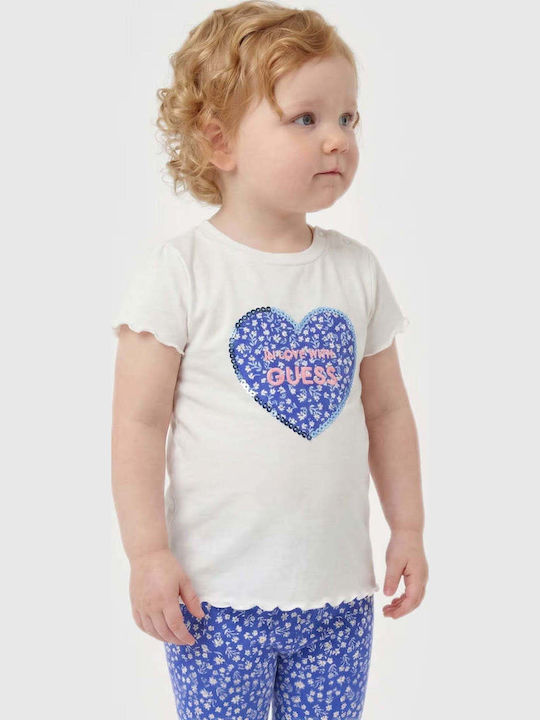 Kids Set with Leggings Summer 2 Pieces White