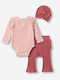 Kids Set with Pants Summer 3 Pieces Pink
