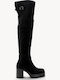 Schwarze Damenstiefel Über dem Knie Dicke Absatz