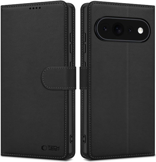 Tech-Protect Matte Brieftasche Synthetisches Leder / Silikon Schwarze (Google Pixel 11)