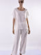 Damen Leinenhose in Creme
