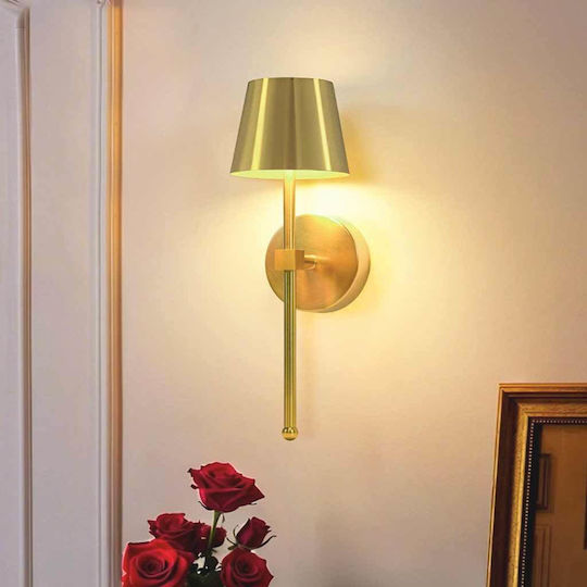 GTP Set Wiederaufladbares Kabelloses Wandleuchte LED Gold 2 Stück