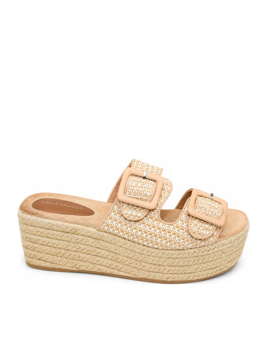 Summer Women's Beige Platforms SI-9707-26FL-BEIGE