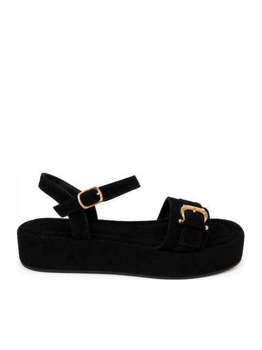 Women's Black Summer Platforms SI-2268-26FL-BLACK