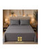 Mia Home Bed Sheet Set With 2 Pillowcases 240x270cm Grey (3 Pieces)