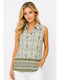 Sleeveless Women's Shirt Green SS-FY9389-26SH-GREEN