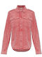 Long Sleeve Women's Denim Shirt Blackberry