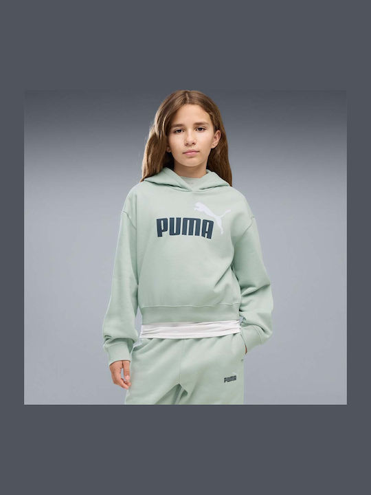 PUMA Hanorac fleece pentru copii cropped cu glu...