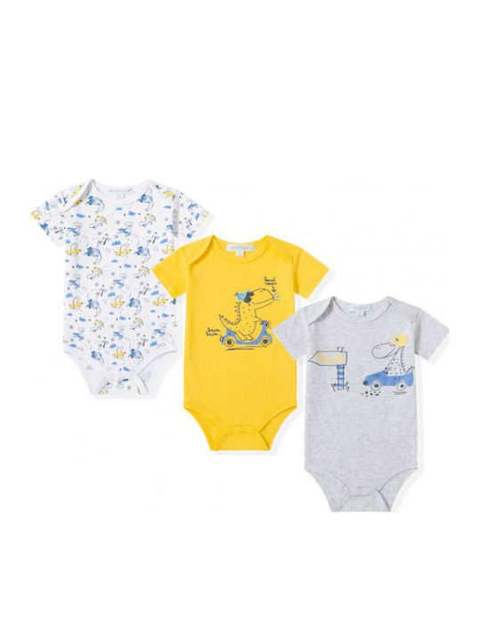 Amomi Set Baby-Strampler Weiß / Gelb