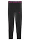 Kinderleggings Sport Lang Schwarz Strong