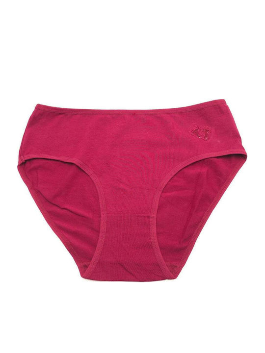 Power Flower Women's Briefs Burgundy Slip