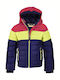 Kids Quilted Short Blue Jacket